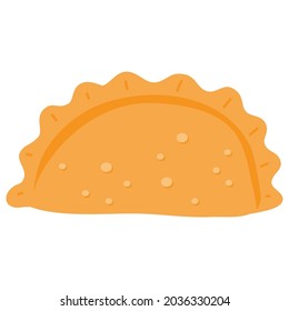 hand drawn empanada snack illustration