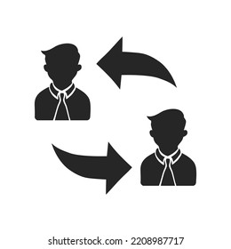 Hand Drawn Employee Rotation Vector Illustration