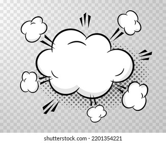 Hand Drawn Empty Cloud Comic Speech Stock Vector (Royalty Free ...