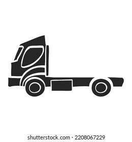 Hand Drawn Empty Container Lift Truck Vector Illustration