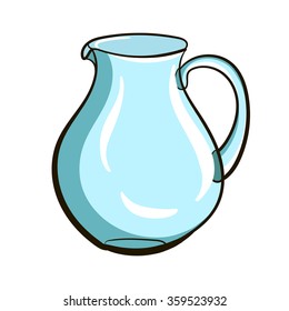 Hand Drawn Empty Glassy Jug On Stock Vector (Royalty Free) 359523932 ...