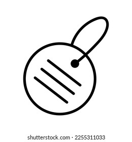 La mano dibujó la etiqueta de precio vacío. Ilustración del doodle vectorial