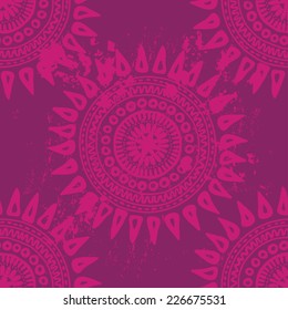 Hand drawn  endless background in indian style .  All objects are conveniently grouped  and are easily editable.