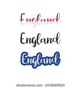 Hand Drawn England Calligraphy Text Vector Design.