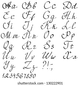 手書きの英語のアルファベット ベクターイラスト のベクター画像素材 ロイヤリティフリー