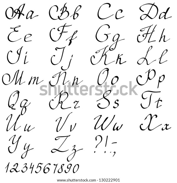 手書きの英語のアルファベット ベクターイラスト のベクター画像素材 ロイヤリティフリー