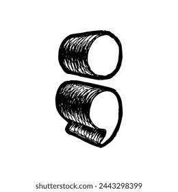 Hand Drawn English Punctuation, point coma, quotation mark