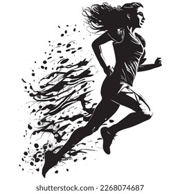 Vector Illustration Of Running Woman Royalty Free SVG, Cliparts, Vectors,  and Stock Illustration. Image 22725798.