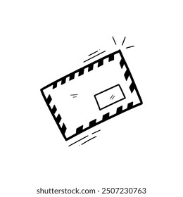 Hand Drawn Envelope Illustration. Doodle Vector. Isolated on White Background - EPS 10 Vector