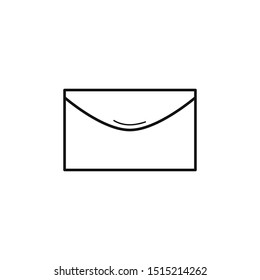 Hand drawn envelope isolated on a white. Vector illustration.