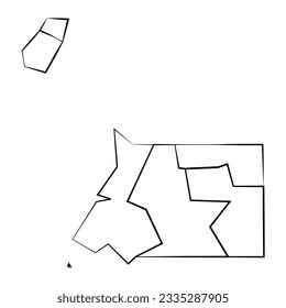 Hand Drawn Equatorial Guinea Map Illustration, can be used for business designs, presentation designs or any suitable designs.