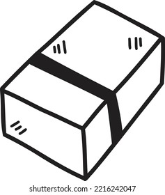 Hand Drawn eraser illustration isolated on background
