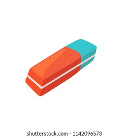 Hand drawn eraser isolated on white background. Vector illustration.