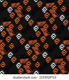 hand drawn ethic seamless pattern. design for design for fabric, posters, posters, flyers and banners, wrapping paper