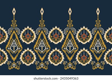 Hand drawn ethnic abstract background. Seamless pattern in tribal, folk embroidery, and Mexican style. Aztec geometric art ornament print.