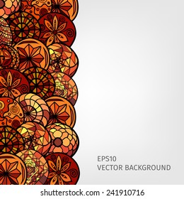 hand drawn ethnic background