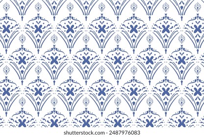 dibujo a mano étnico batik patrón sin fisuras ilustración abstracta Fondo de pantalla textura diseño de azulejos
