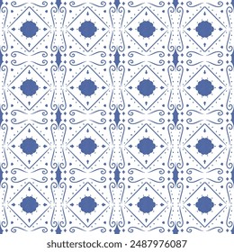 hand drawn ethnic batik seamless pattern  abstract illustration  wallpaper  texture  tile design