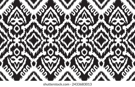 Hand drawn  Ethnic ikat seamless pattern, African style, Abstract vector, Chevron embroidery, Paisley embroidery, Navajo aboriginal pattern, Aztec and tribal motifs, geometric pattern.