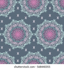 Hand drawn ethnic ornamental seamless pattern
