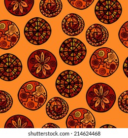 hand drawn ethnic seamless pattern