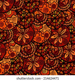 hand drawn ethnic seamless pattern