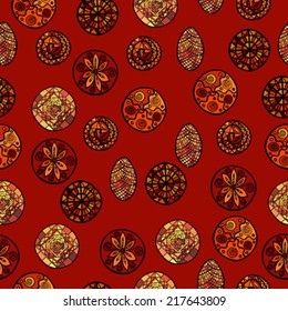 hand drawn ethnic seamless pattern