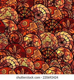 hand drawn ethnic seamless pattern