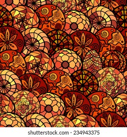 hand drawn ethnic seamless pattern