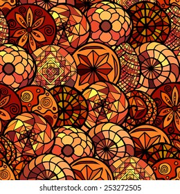 hand drawn ethnic seamless pattern