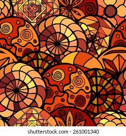hand drawn ethnic seamless pattern