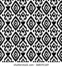 Hand drawn ethnic seamless pattern. Wrapping print. Wallpaper decor Tribal, mexican, folk background. Ethnic motif for wrapping, wallpaper, fabric, textile, craft, embroidery