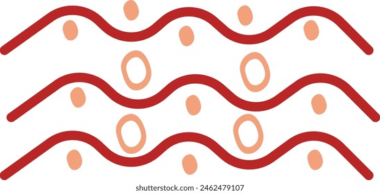 Hand Drawn Ethnic Style Border. Isolated on White Background. Vector Illustration.
