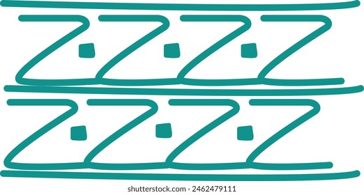 Handgezeichnete ethnische Stilgrenze. Isoliert auf weißem Hintergrund. Vektorillustration.