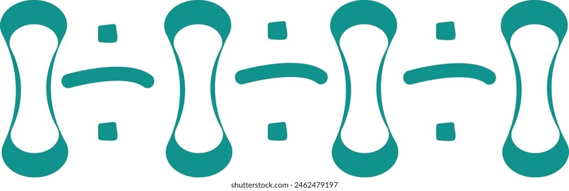 Hand Drawn Ethnic Style Border. Isolated on White Background. Vector Illustration.