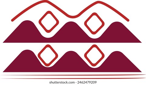 Hand Drawn Ethnic Style Border. Isolated on White Background. Vector Illustration.