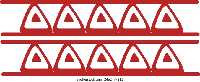 Hand Drawn Ethnic Style Border. Isolated on White Background. Vector Illustration.