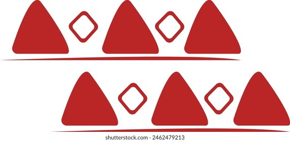 Borde de estilo étnico dibujado a mano. Aislado sobre fondo blanco. Ilustración vectorial.