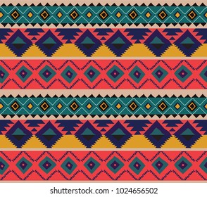 Ethnic Seamless Patterns Aztec Geometric Backgrounds Stock Vector ...