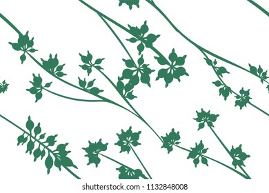 Hand Drawn Eucalyptus Seamless Pattern. Vintage Background with Beautiful Vector Eucalyptus Palm Fern, Green Leaves, Tropical Foliage. Eucalyptus Seamless Pattern for Wedding Design, Textile, Print.