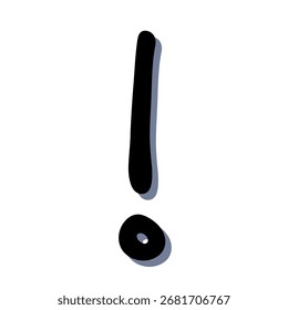 Clipart de signo de exclamación dibujado a mano Elemento único para el diseño