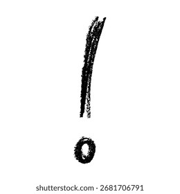 Ponto de exclamação desenhado à mão clipart Elemento único para design