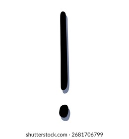 Clipart de signo de exclamación dibujado a mano Elemento único para el diseño