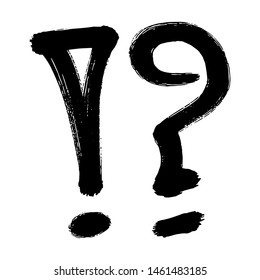 Hand drawn exclamation mark on White background