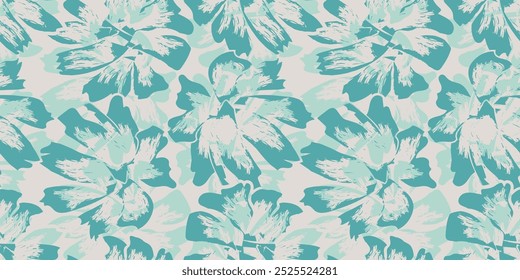 
Flores exóticas desenhadas à mão, padrões sem costura com flores para tecido, têxtil, vestuário, papel de embrulho, capa, anúncio, decoração de casa, exclusivo e único 