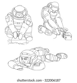 Hand drawn of Explosive Ordnance Disposal (EOD) ,doodle style