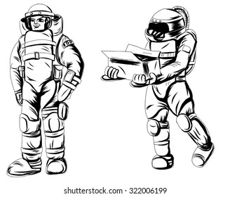 Hand drawn of Explosive Ordnance Disposal (EOD) ,doodle style