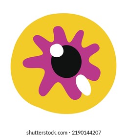 Hand drawn eye. Doodle Greek evil trendy isolated vector illustration. Luck amulets and talismans
