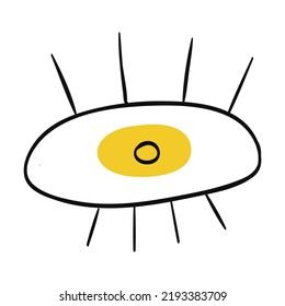 Hand drawn eye. Doodle Greek evil c trendy symbols isolated vector illustration. Luck amulets and talismans