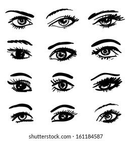 hand drawn eyes collection